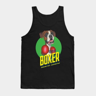 Retro Boxing Boxer Dog Tank Top